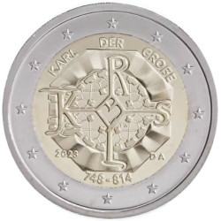Allemagne 2023 - 2 euro commémorative Charlemagne - Rouleau de 25 pièces