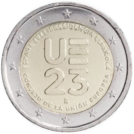 Espagne 2023 - 2 euro commémorative - Présidence Journée de l-Union Européenne - Rouleau de 25 pièces