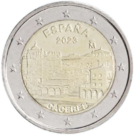 Espagne 2023 - 2 euro commémorative Caceres - Rouleau de 25 pièces