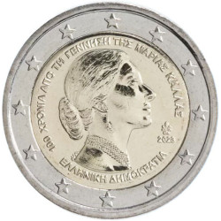 Grèce 2023 - 2 euro commémorative -Maria Callas - Rouleau de 25 pièces