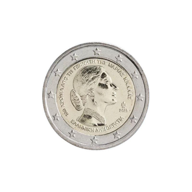 Grèce 2023 - 2 euro commémorative -Maria Callas - Rouleau de 25 pièces