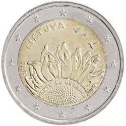 Lituanie 2023 - 2 euro commémorative Ukraine - Rouleau de 25 pièces