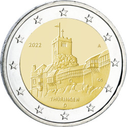Allemagne 2022 - 2 euro commémorative Thüringen - Rouleau de 25 pièces