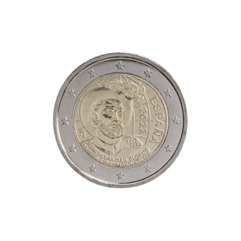 Espagne 2022 - 2 euro commémorative 500 ans Tour du Monde à la voile - Rouleau de 25 pièces