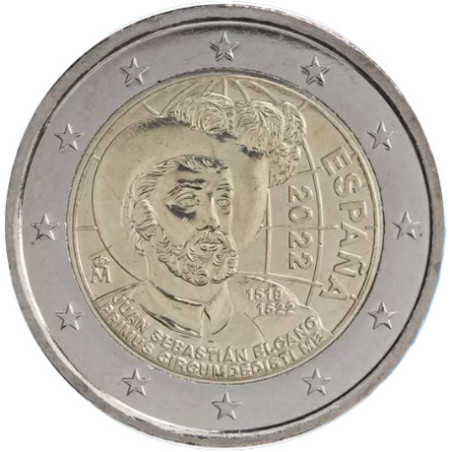 Espagne 2022 - 2 euro commémorative 500 ans Tour du Monde à la voile - Rouleau de 25 pièces