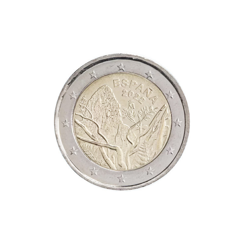 Espagne 2022 - 2 euro commémorative Parc Garajonay - Rouleau de 25 pièces