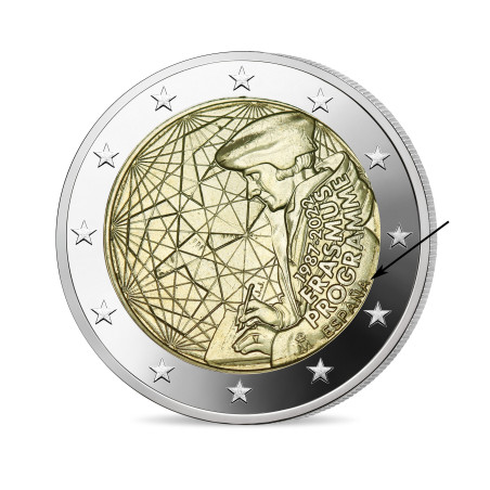 Espagne 2022 - 2 euro commémorative Erasmus - Rouleau de 25 pièces