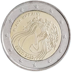 Estonie 2022 - 2 euro commémorative UKRAINE - Rouleau de 25 pièces