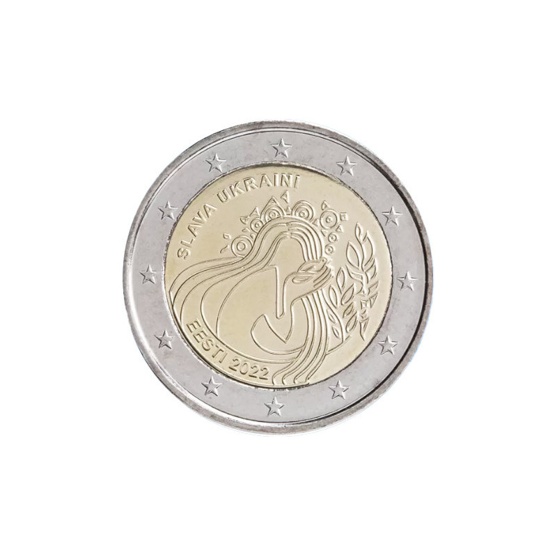 Estonie 2022 - 2 euro commémorative UKRAINE - Rouleau de 25 pièces