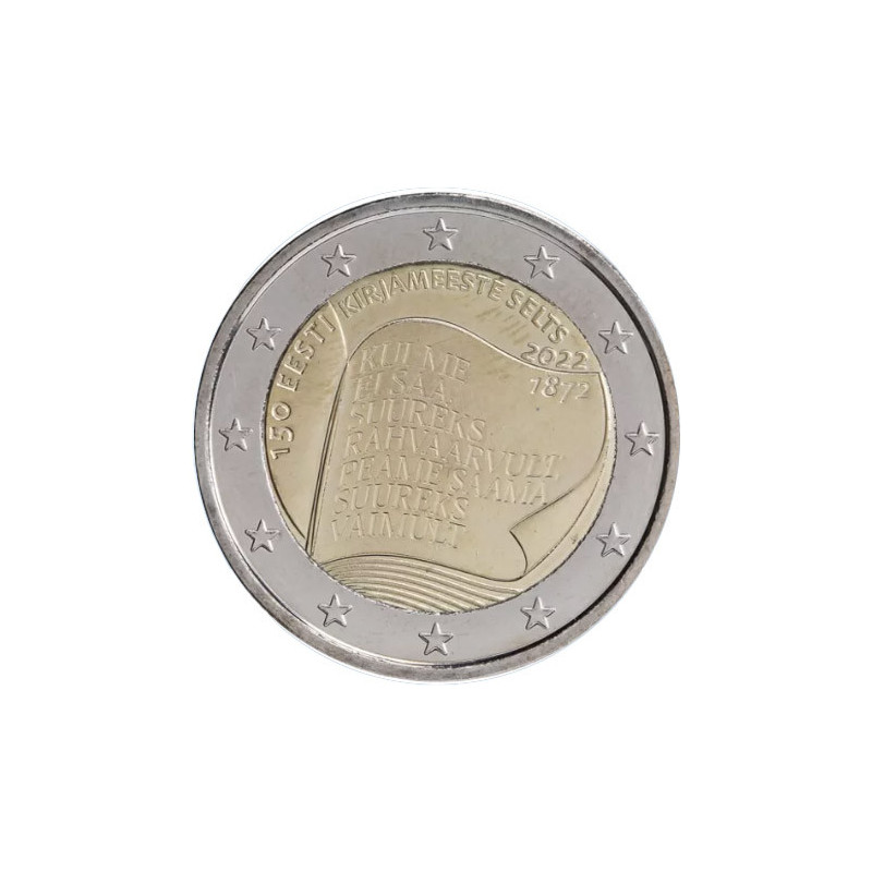 Estonie 2022 - 2 euro commémorative Littérature - Rouleau de 25 pièces