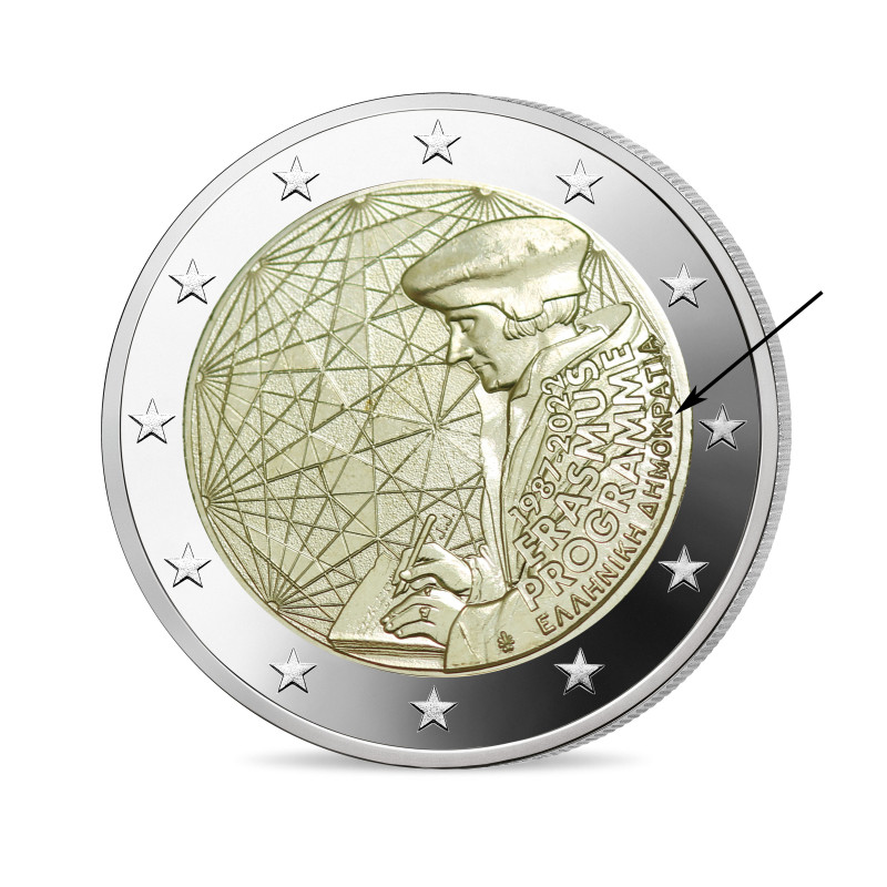 Grèce 2022 - 2 euro commémorative Erasmus - Rouleau de 25 pièces