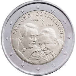 Italie 2022 - 2 euro commémorative Juges - Rouleau de 25 pièces