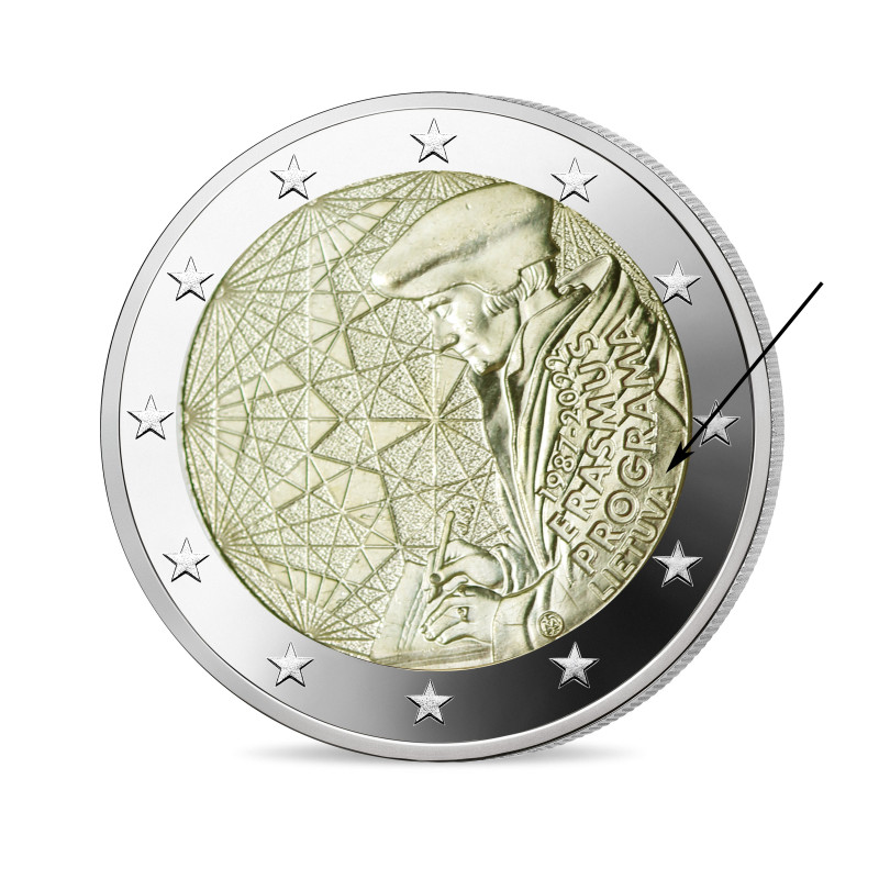 Lituanie 2022 - 2 euro commémorative Erasmus - Rouleau de 25 pièces