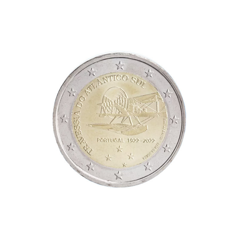 Portugal 2022 - 2 euro commémorative Portugal 2022 Aviation - Rouleau de 25 pièces
