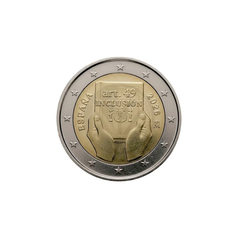 Espagne 2026 - 2 euro commémorative - handicap et inclusion - Rouleau de 25 pièces