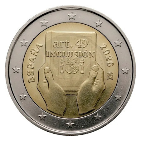 Espagne 2026 - 2 euro commémorative - handicap et inclusion - Rouleau de 25 pièces
