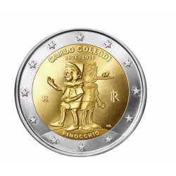 Italie 2026 - 2 euro commémorative - Pinocchio - Rouleau de 25 pièces