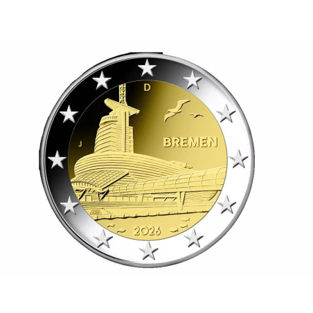 Allemagne 2026 - 2 euro commémorative - Brême - Rouleau de 25 pièces