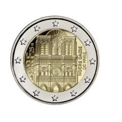 France 2025 UNC - 2- commémorative "Notre Dame de Paris" - Rouleau de 25 pièces