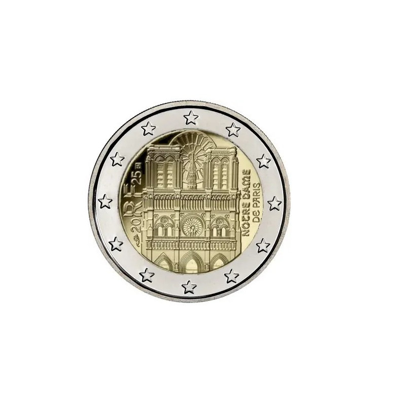 France 2025 UNC - 2- commémorative "Notre Dame de Paris" - Rouleau de 25 pièces