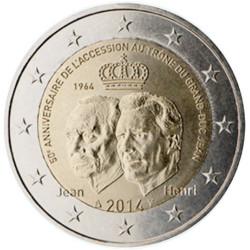 Luxembourg 2014 - 2 euro commémorative accession au trône - Rouleau de 25 pièces