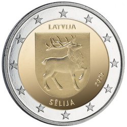 Lettonie 2025- 2 euro commémorative - Sélonie - Rouleau de 25 pièces
