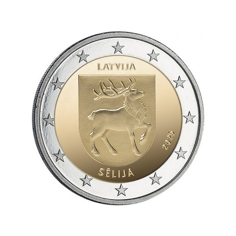 Lettonie 2025- 2 euro commémorative - Sélonie - Rouleau de 25 pièces