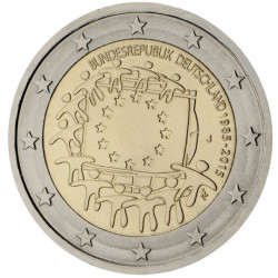 Allemagne 2015 - 2 euro commémorative 30 ans du drapeau européen - Rouleau de 25 pièces