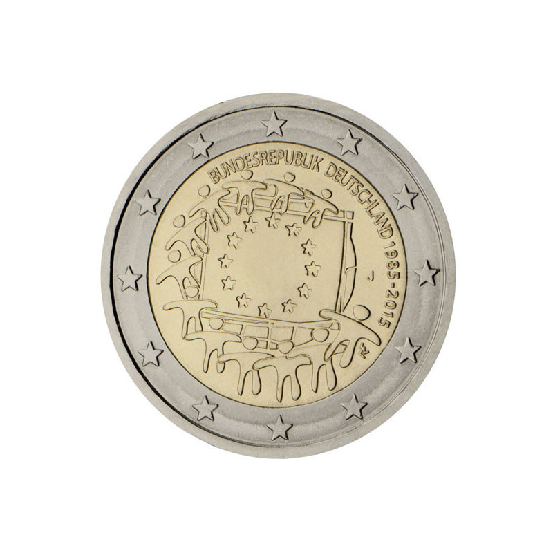 Allemagne 2015 - 2 euro commémorative 30 ans du drapeau européen - Rouleau de 25 pièces