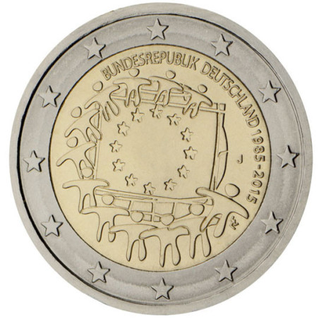 Allemagne 2015 - 2 euro commémorative 30 ans du drapeau européen - Rouleau de 25 pièces
