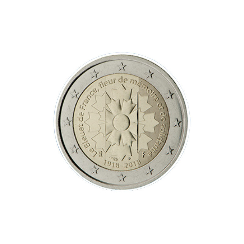 France 2018 - 2 euro commémorative Bleuet - Rouleau de 25 pièces