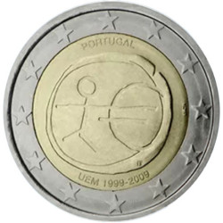 Portugal 2009 - 2 euro commémorative 10 ans de la zone euro - Rouleau de 25 pièces