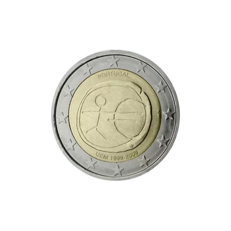 Portugal 2009 - 2 euro commémorative 10 ans de la zone euro - Rouleau de 25 pièces