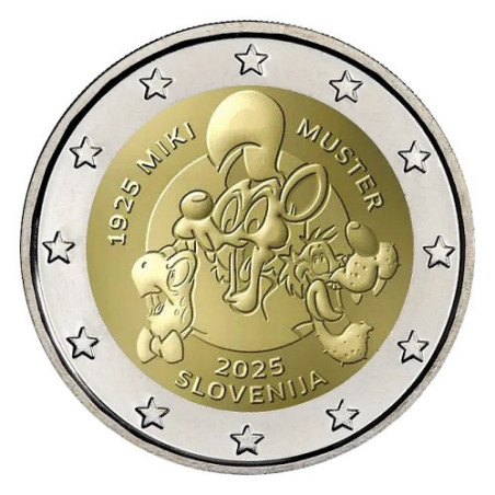 Slovénie 2025 - 2 euro commémorative - Miki Muster - Rouleau de 25 pièces