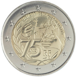 France 2021 - 2 euro commémorative Unicef - Rouleau de 25 pièces