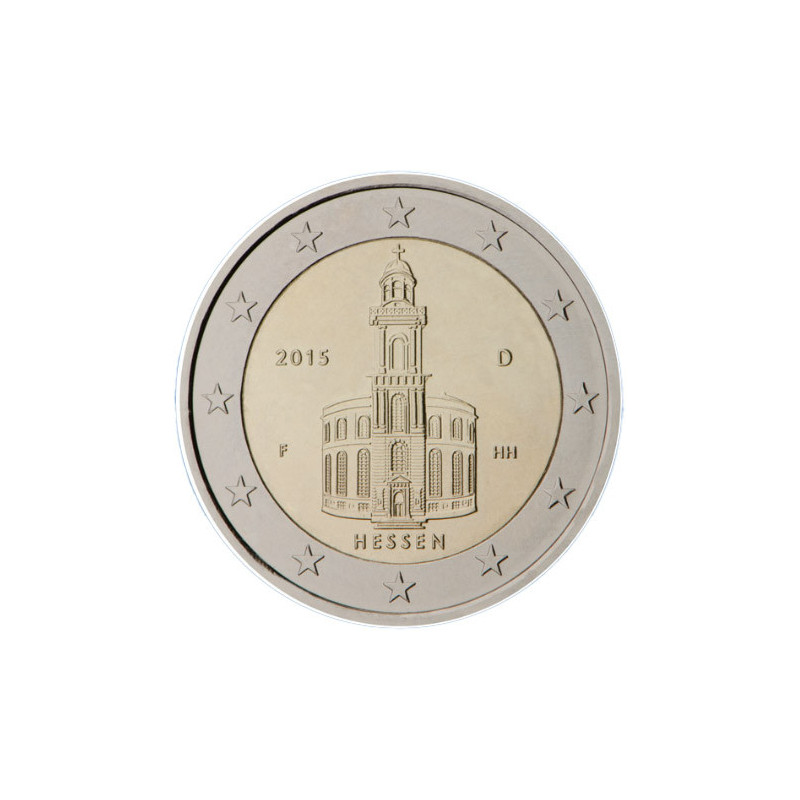 Allemagne 2015 - 2 euro commémorative Eglise Saint Paul de Francfort - Rouleau de 25 pièces