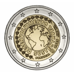 Portugal 2025 - 2 euro commémorative - Développement durable - Rouleau de 25 pièces