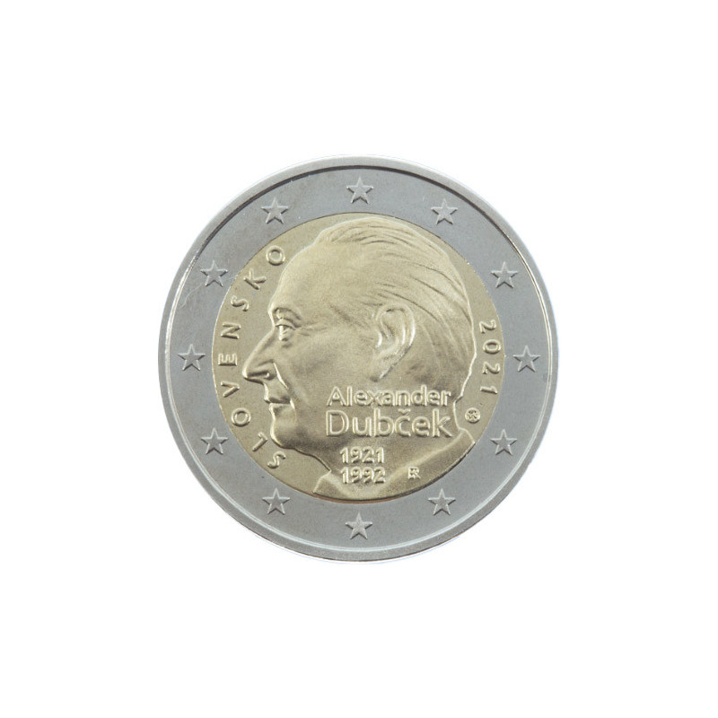 Slovaquie 2021 - 2 euro commémorative Dubcek - Rouleau de 25 pièces