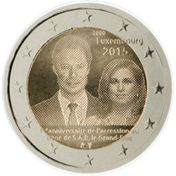 Luxembourg 2015 - 2 euro commémorative accession au trône - Rouleau de 25 pièces