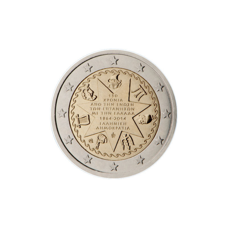 Grèce 2014 - 2 euro commémorative Iles Ioniennes - Rouleau de 25 pièces
