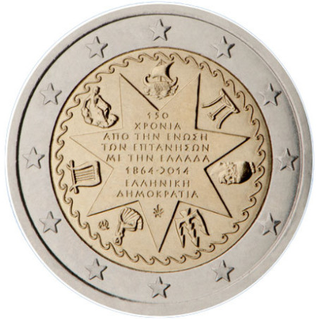 Grèce 2014 - 2 euro commémorative Iles Ioniennes - Rouleau de 25 pièces