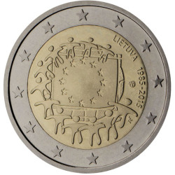 Lituanie 2015 - 2 euro commémorative 30 ans du drapeau européen - Rouleau de 25 pièces