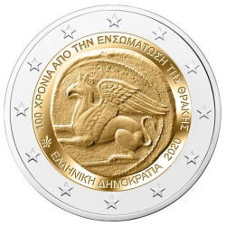 Grèce 2020 - 2 euro commémorative Union de la Thrace - Rouleau de 25 pièces