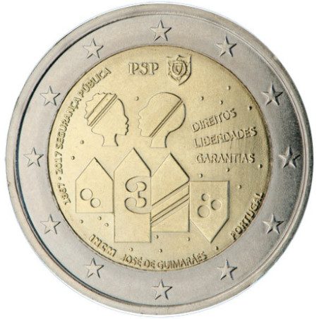 Portugal 2017 - 2 euro commémorative Police - Rouleau de 25 pièces
