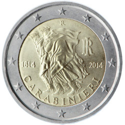 Italie 2014 - 2 euro commémorative Carabinieri - Rouleau de 25 pièces