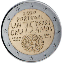Portugal 2020 - 2 euro commémorative ONU - Rouleau de 25 pièces