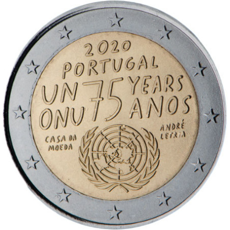 Portugal 2020 - 2 euro commémorative ONU - Rouleau de 25 pièces