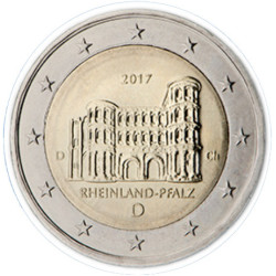 Allemagne 2017 - 2 euro commémorative Porte noir - Rouleau de 25 pièces