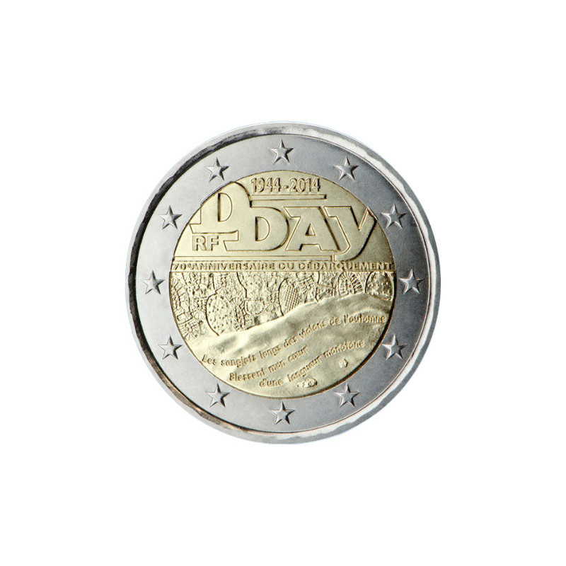 France 2014 - 2 euro commémorative D Day - Rouleau de 25 pièces