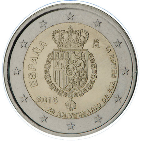 Espagne 2018 - 2 euro commémorative Roi Felipe - Rouleau de 25 pièces